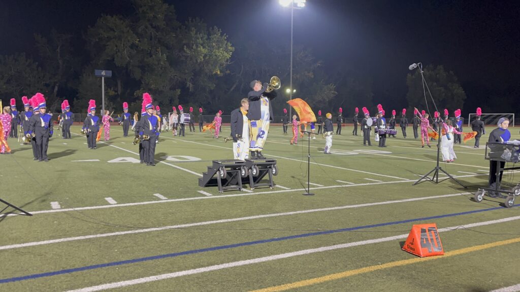 Senior Max Orr performs a solo